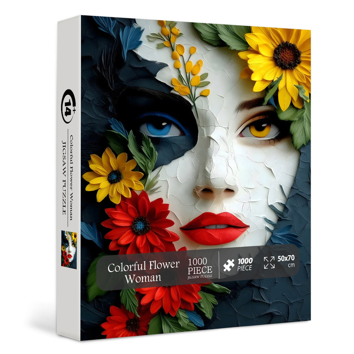 Colorful Flower Woman Jigsaw Puzzle 1000 Pieces