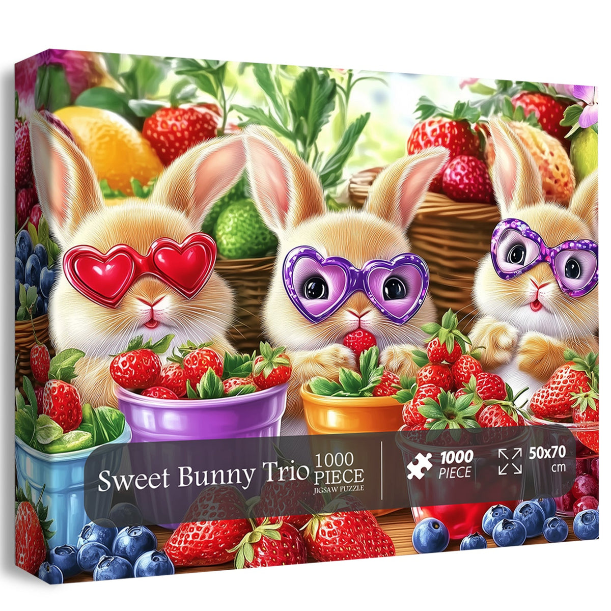 Sweet Bunny Trio Jigsaw Puzzle 1000 Pieces