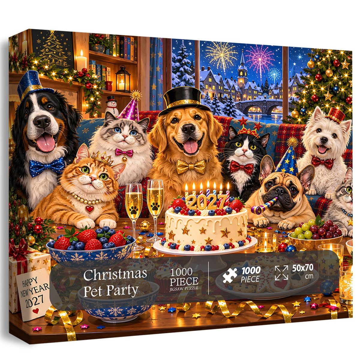 Christmas Pet Party Jigsaw Puzzle 1000 Pieces