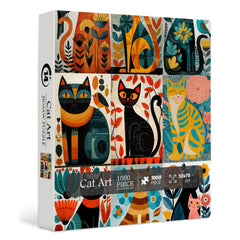Cat Art Jigsaw Puzzle 1000 Pieces