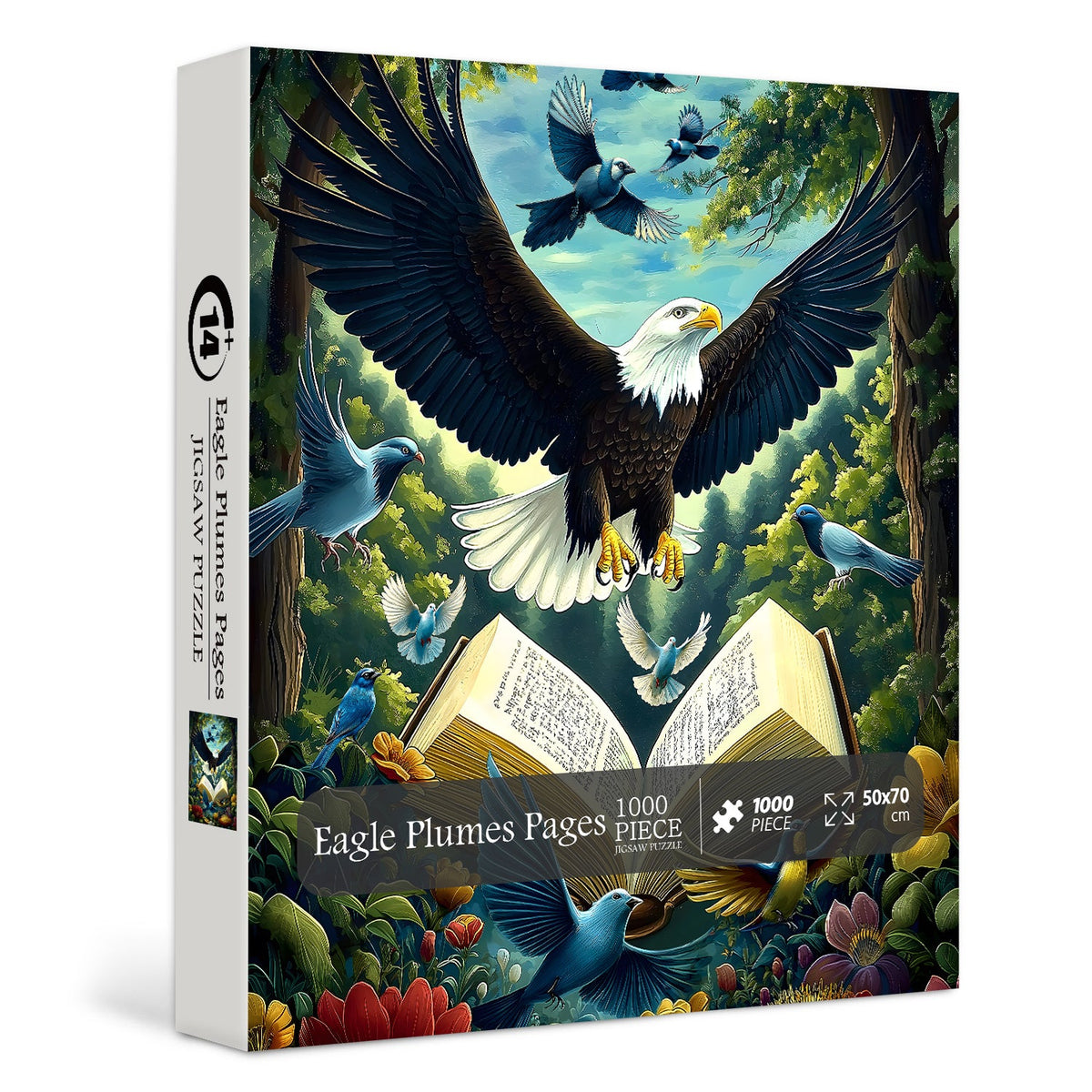 ``Eagle Plumes Pages Puzzle de 1000 pièces``