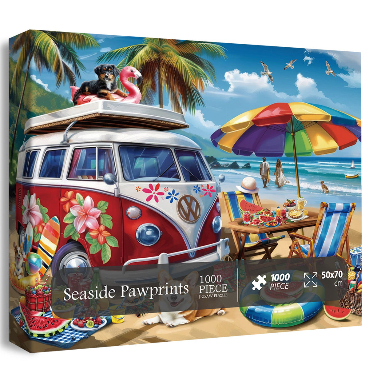 Seaside Pawprints Jigsaw Puzzle 1000 Pieces