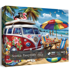 Seaside Pawprints Jigsaw Puzzle 1000 Pieces