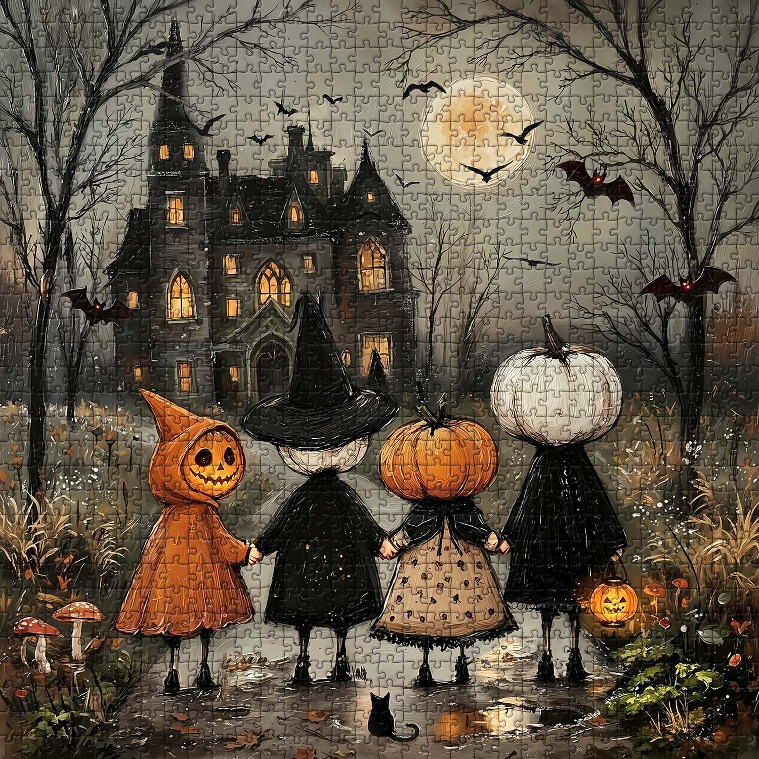 Friends’ Halloween Walk Jigsaw Puzzle 1000 Piece