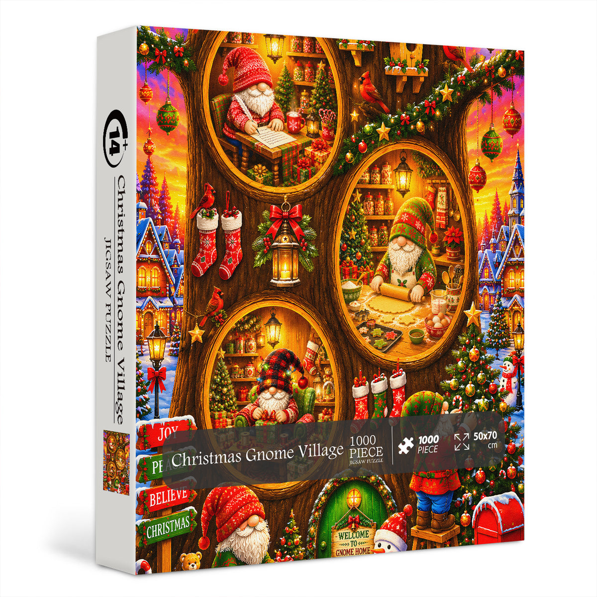 Christmas Gnome Village Jigsaw Puzzle 1000 Piece