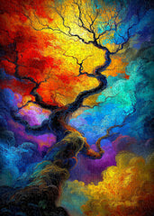 Puzzle de 1000 pièces Arbre coloré