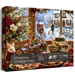 Christmas Window Feast Jigsaw Puzzle 1000 Pieces