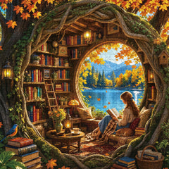 Autumn Book House Jigsaw Puzzle 1000 Piece