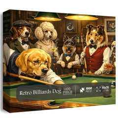 Retro Billiards Dog Jigsaw Puzzle 1000 Piece
