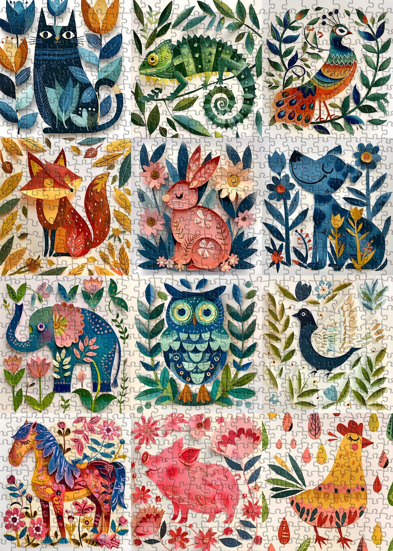 Puzzle 1000 Pièces — Créatures Peintes