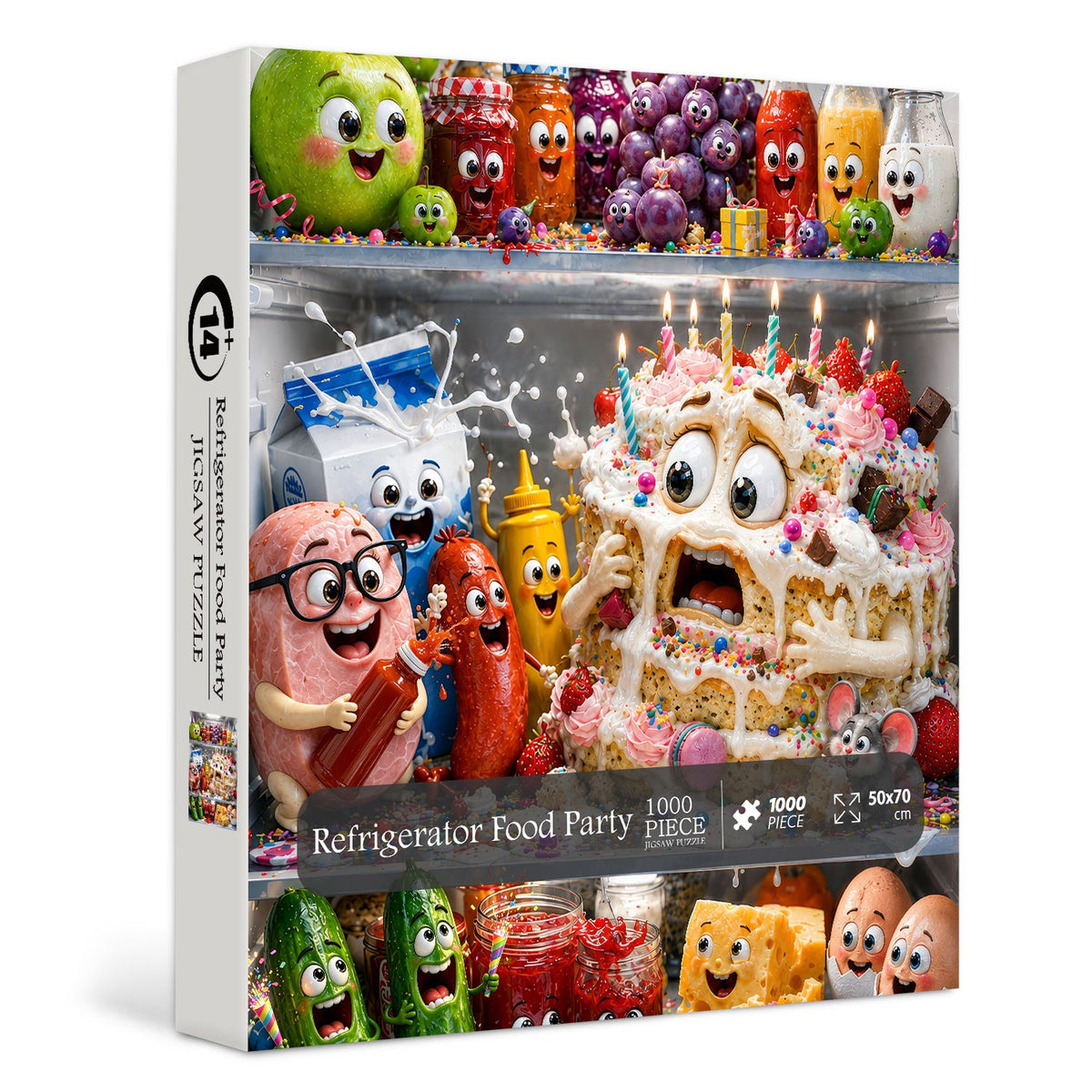 Refrigerator Food Party Jigsaw Puzzle 1000 Pieces