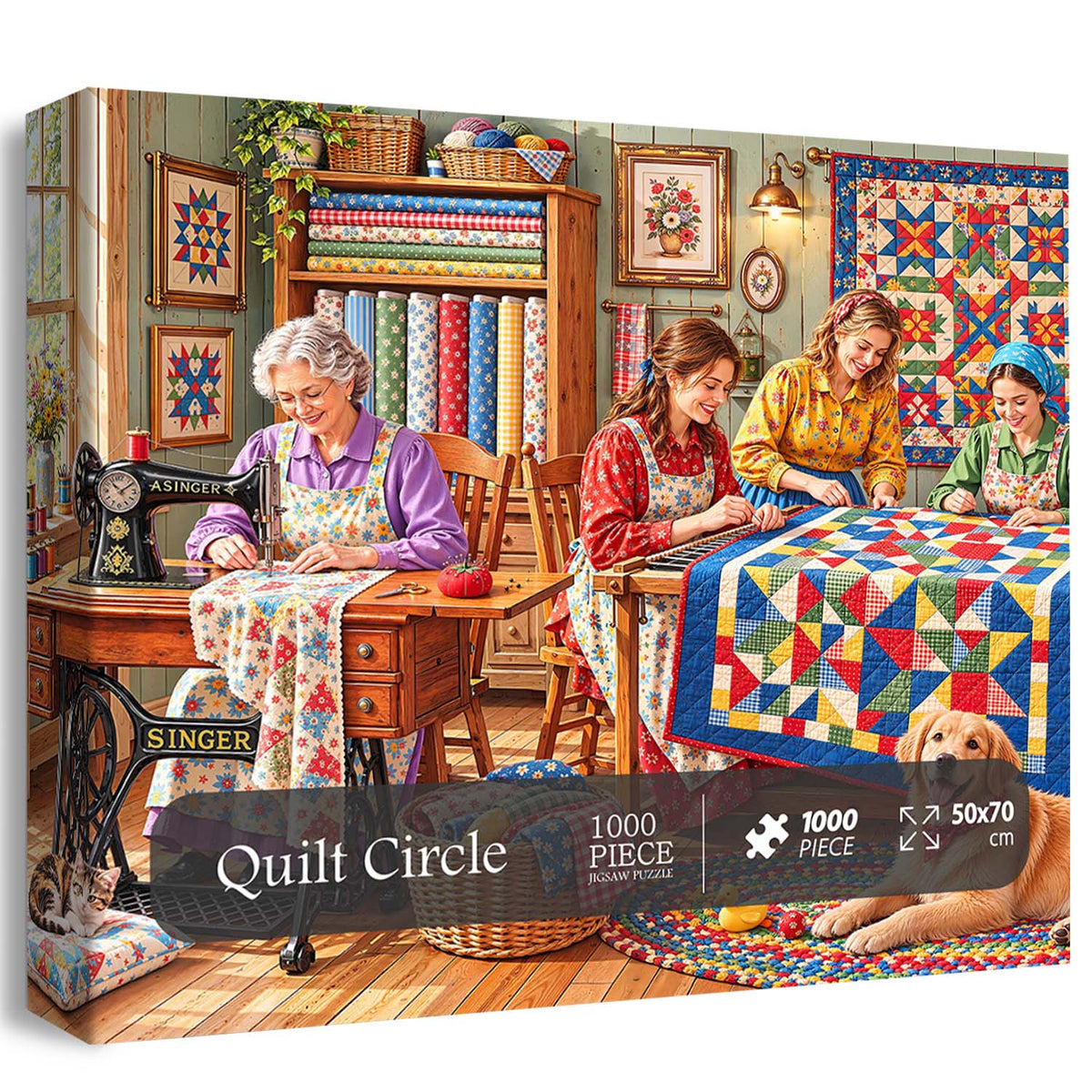 Quilt Circle Jigsaw Puzzle 1000 Piece