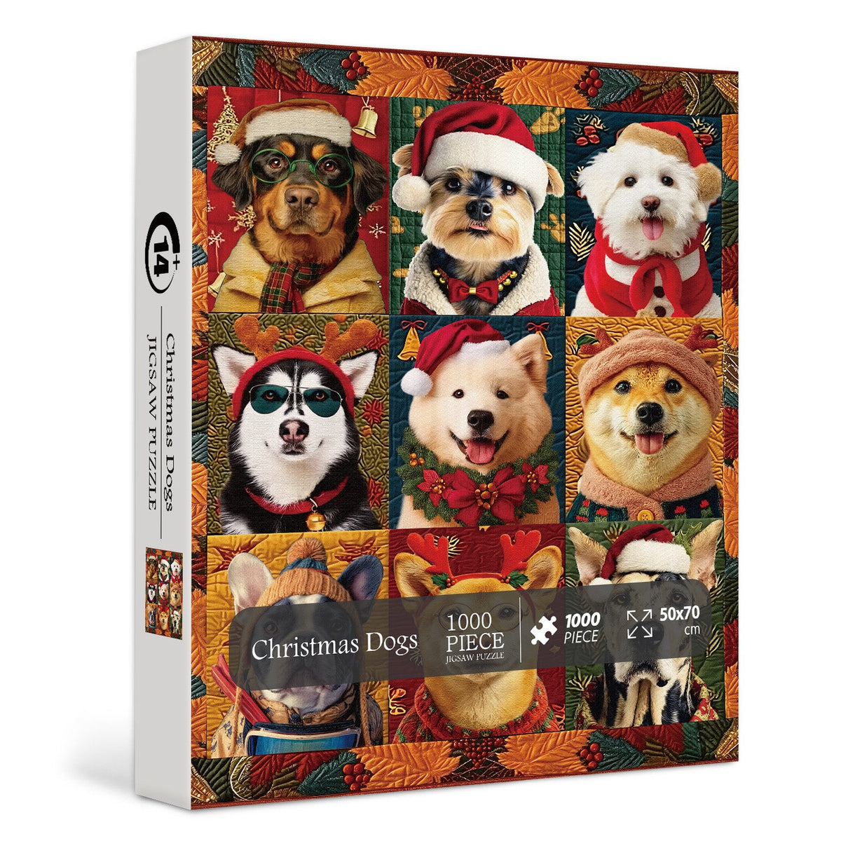 Christmas Dogs Jigsaw Puzzle 1000 Piece
