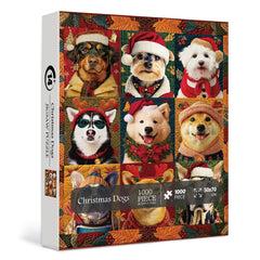 Christmas Dogs Jigsaw Puzzle 1000 Piece
