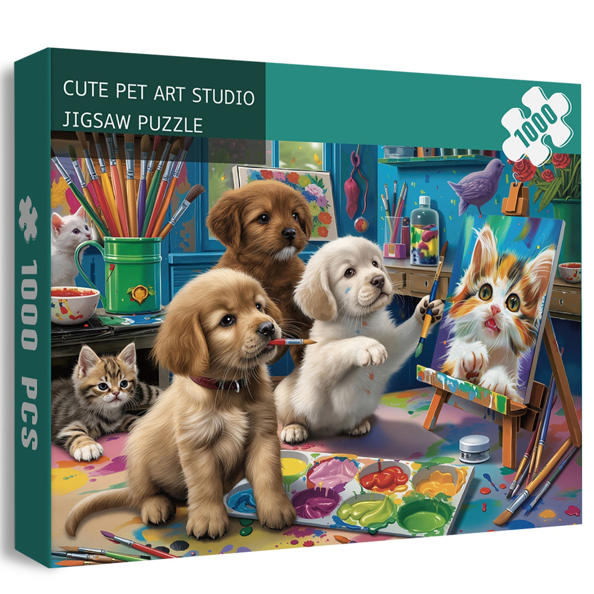 Cute Pet Art StudioJigsaw Puzzle 1000 Pieces