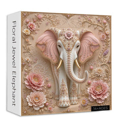 Floral Jewel Elephant  Jigsaw Puzzle 1000 Piece