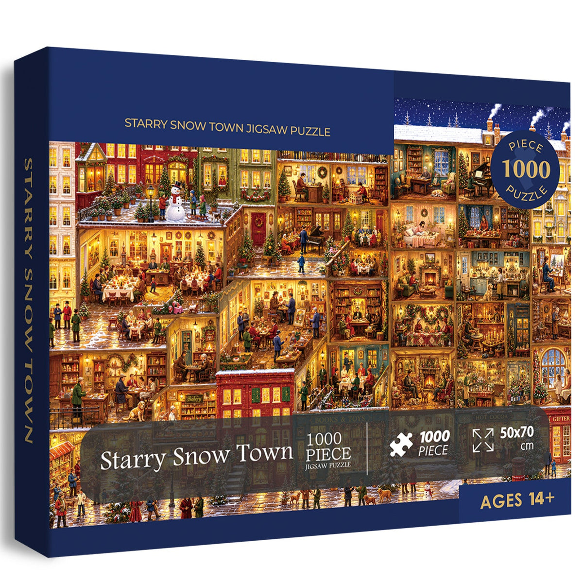Starry Snow Town Jigsaw Puzzle 1000 Piece