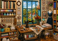 Cozy Sewing Room Jigsaw Puzzle 1000 Piece