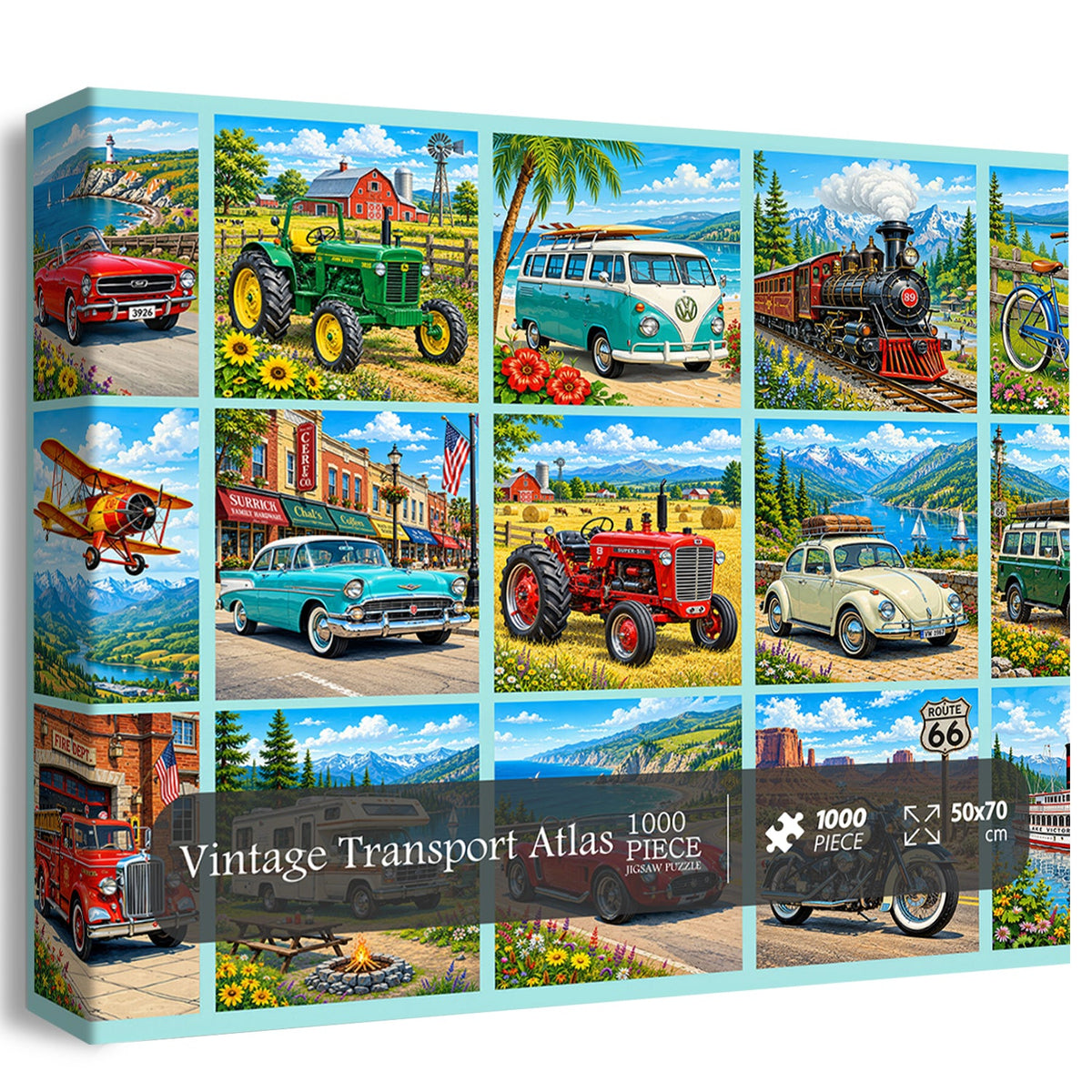 Vintage Transport Atlas Jigsaw Puzzle 1000 Piece