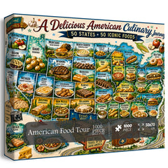 American Food Tour Jigsaw Puzzle 1000 Pieces