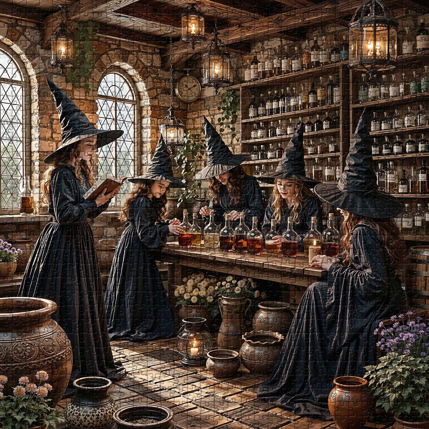 Potion-Brewing Witch Jigsaw Puzzle 1000 Piece