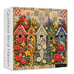 Quilted Bird Haven Jigsaw Puzzle 1000 Piece