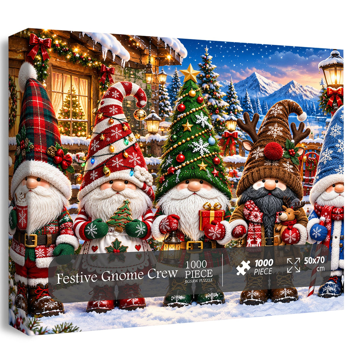 Festive Gnome Crew Jigsaw Puzzle 1000 Piece