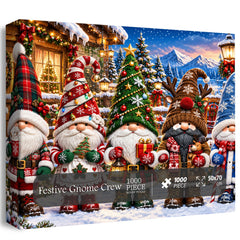 Festive Gnome Crew Jigsaw Puzzle 1000 Piece