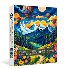 Puzzle Jigsaw Champ de Fleurs Rêve 1000 Pièces