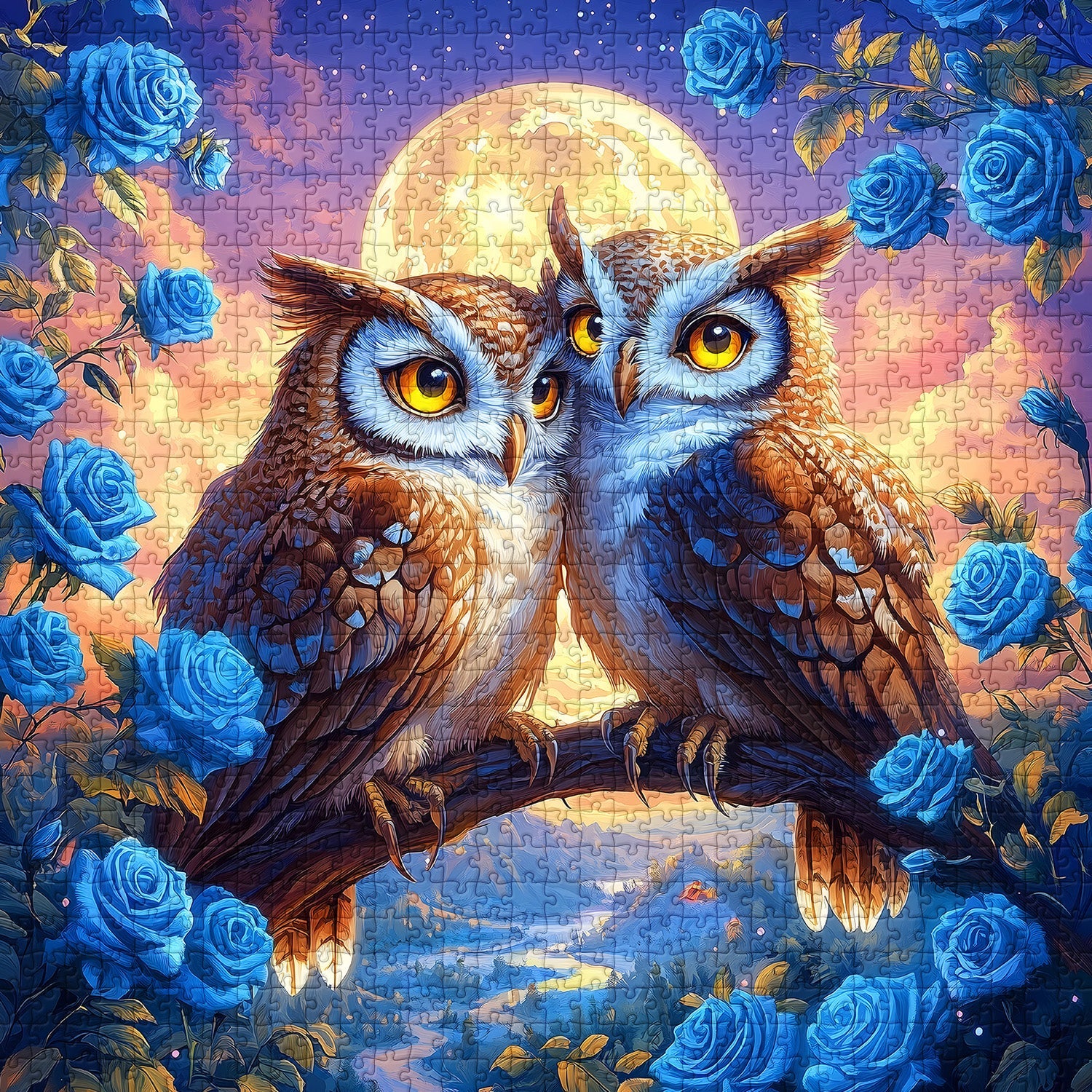 Moonlit Owls Jigsaw Puzzle 1000 Pieces