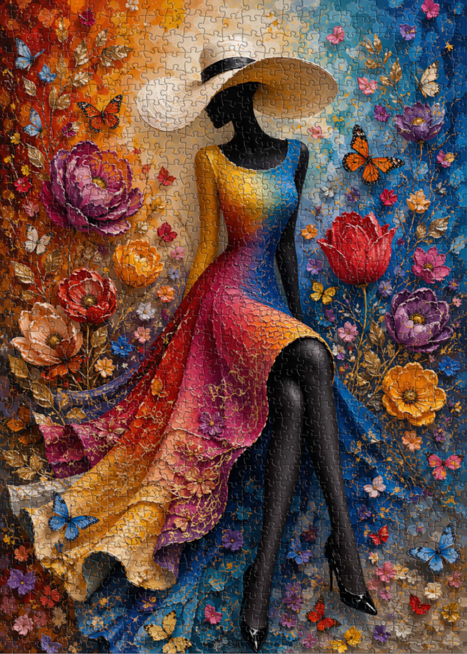 Flower Sea Silhouette Jigsaw Puzzle 1000 Piece