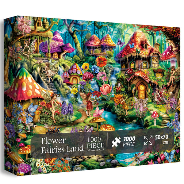 Flower Fairies Land Jigsaw Puzzle 1000 Pieces – Fun-Puzzle