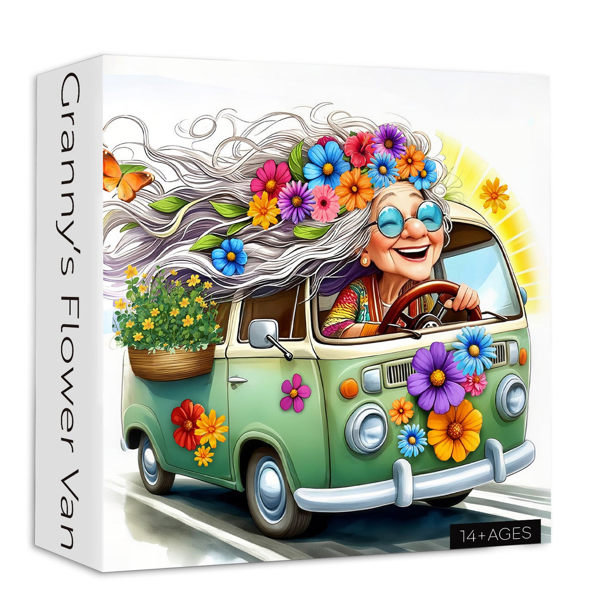 Omas Blumenwagen-Puzzle 1000 Teile