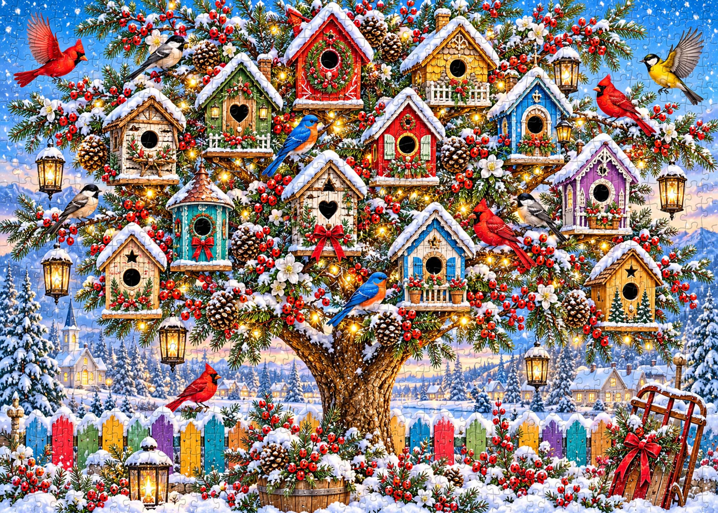 Winter Wings Wonderland Jigsaw Puzzle 1000 Piece
