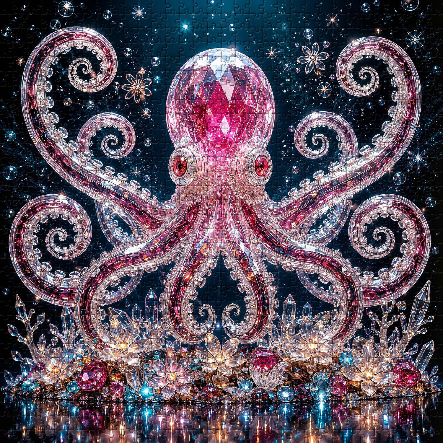 Crystal Octopus Jigsaw Puzzle 1000 Pieces