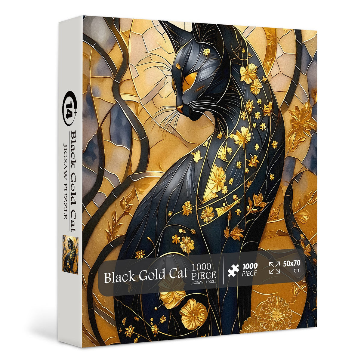 Black Gold Cat Jigsaw Puzzle 1000 Pieces