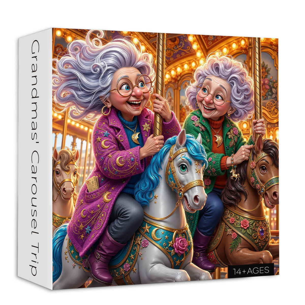 Grandmas' Carousel Trip Jigsaw Puzzle 1000 Pieces