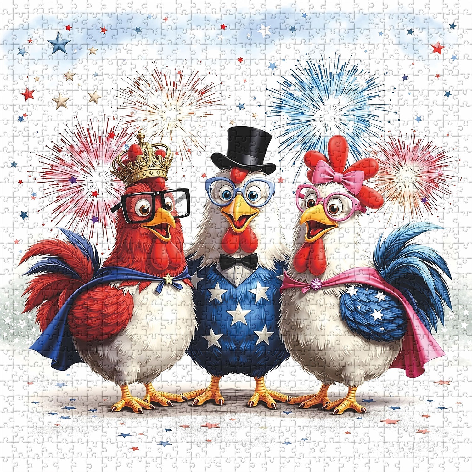 Cheerful Chickens Art Jigsaw Puzzle 1000 Pieces