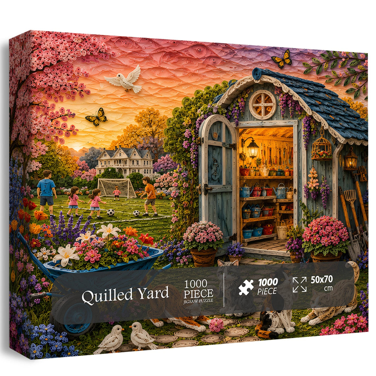 Quilled Yard Jigsaw Puzzle 1000 Piece