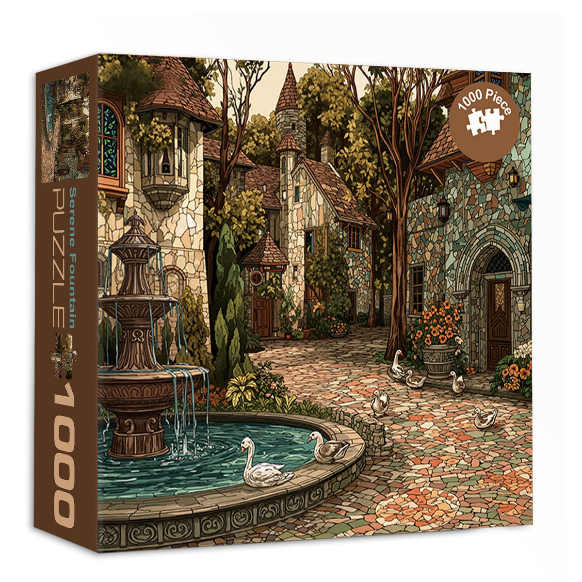 Serene Fountain Jigsaw Puzzle 1000 Pieces