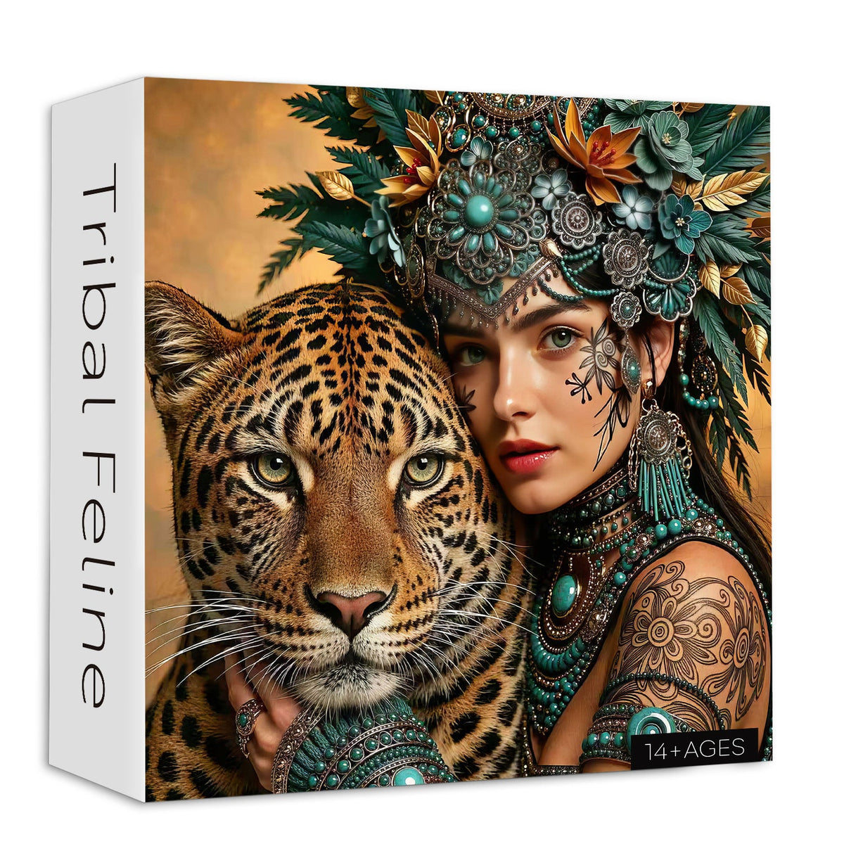 Tribal Feline Jigsaw Puzzle 1000 Pieces