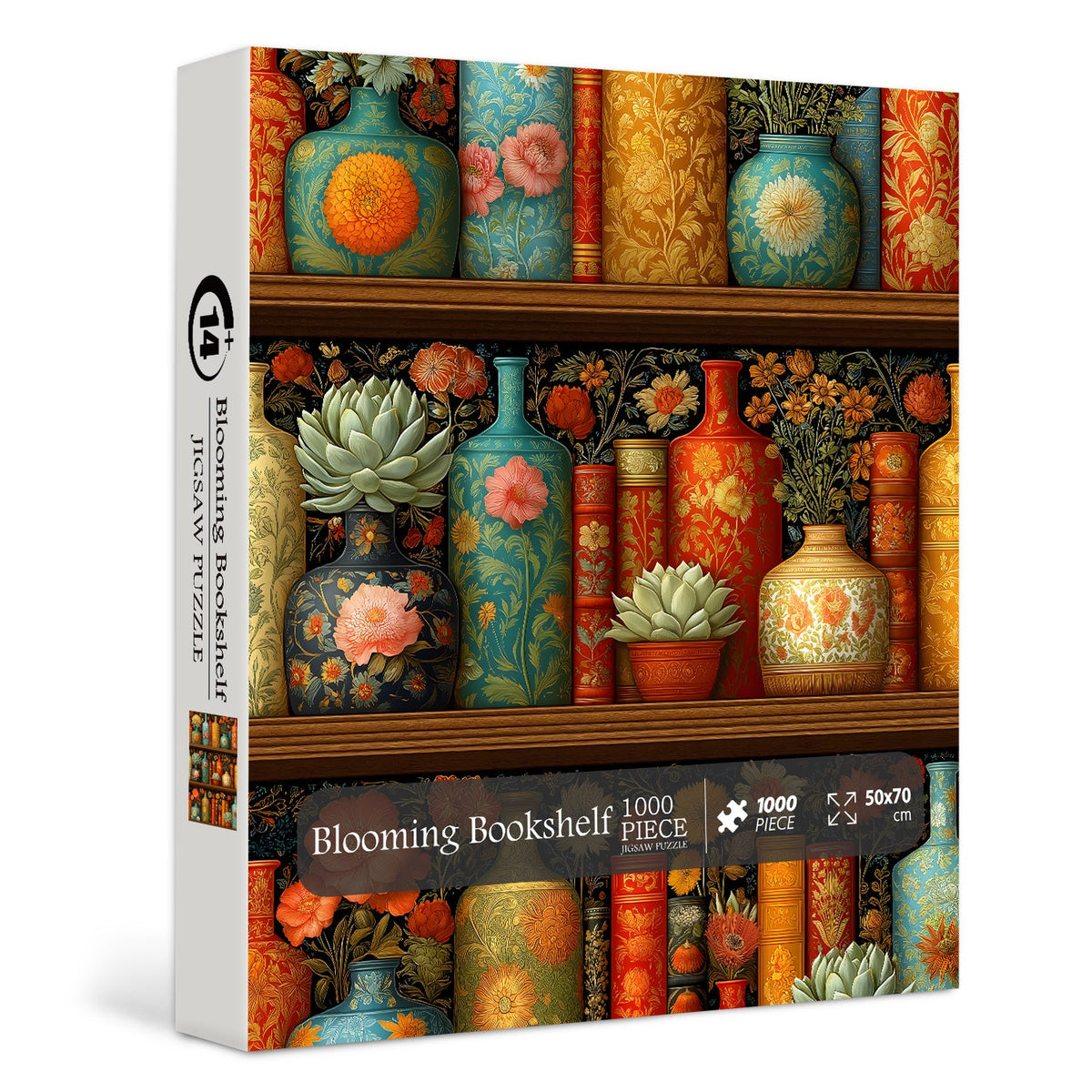 Blooming Bookshelf Jigsaw Puzzle 1000 Pieces