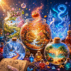 Bottled Four Seasons Jigsaw Puzzle 1000 Pieces
