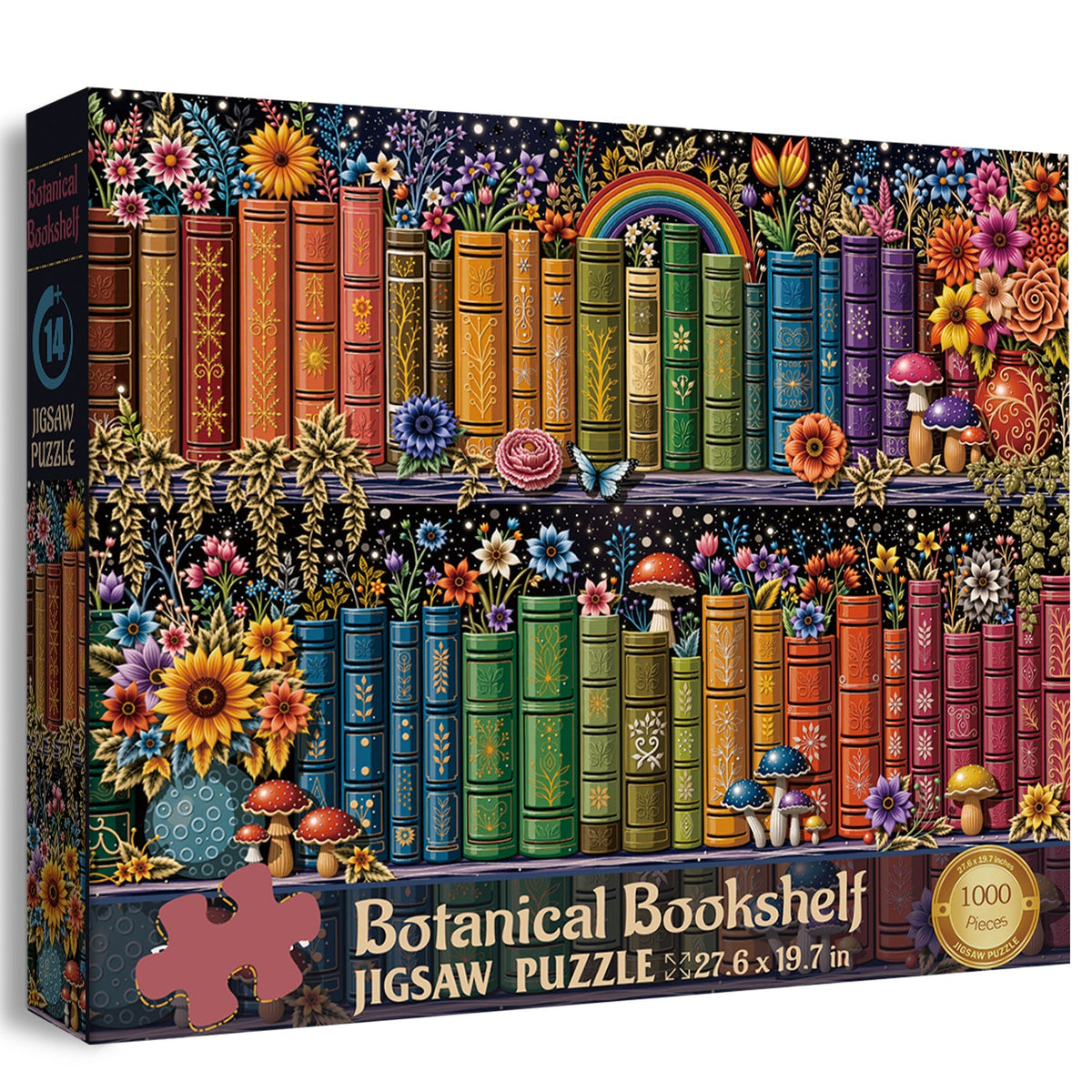 Botanical Bookshelf Jigsaw Puzzle 1000 Piece