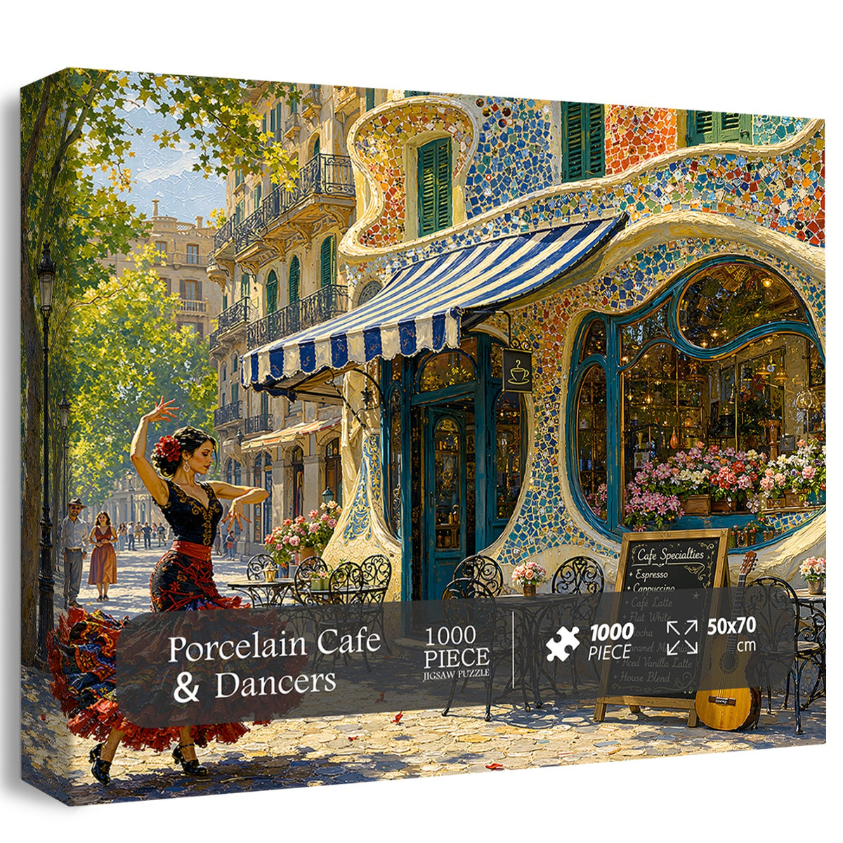 Porcelain Cafe ＆ Dancers Jigsaw Puzzle 1000 Pieces