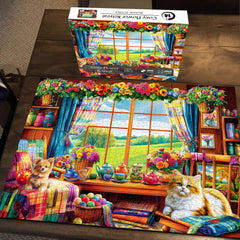 Gemütliches Blumen-Retreat-Puzzle, 1000 Teile