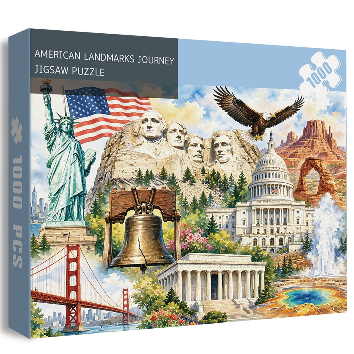 American Landmarks Journey Jigsaw Puzzle 1000 Pieces