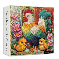 Garden with Chicks Jigsaw Puzzle 1000 Pieces