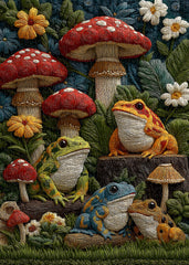 Fabric Frogs Jigsaw Puzzle 1000 Piece