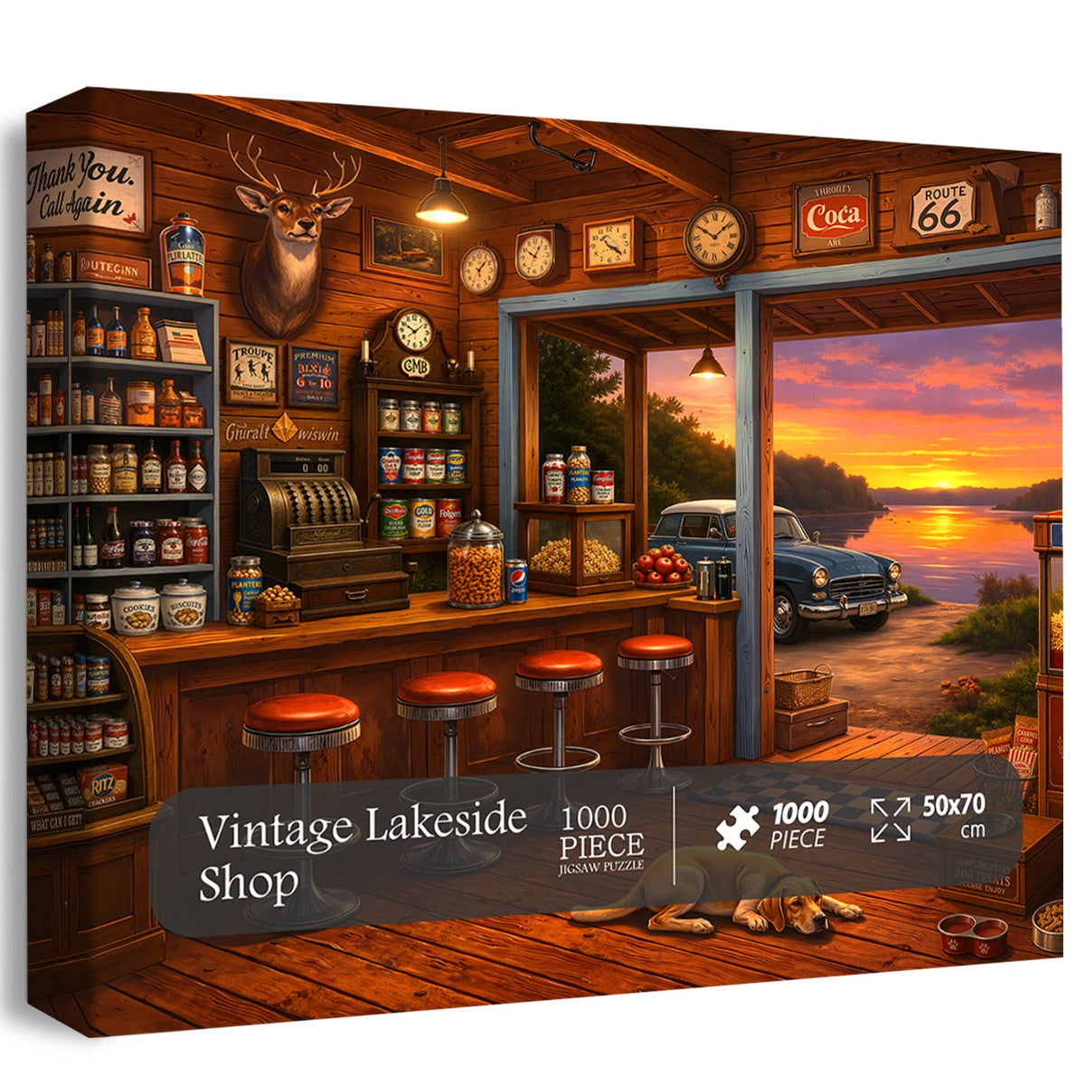 Vintage Lakeside Shop Jigsaw Puzzle 1000 Piece